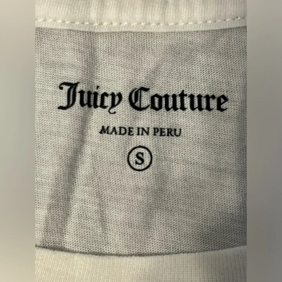 Juicy Couture Women’s White T-Shirt Size Small NWT Short Sleeve - Picture 4 of 6